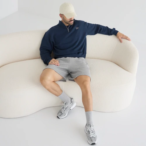 Athleisure P Ανδρικό Φούτερ με Μισό Φερμουάρ (4)