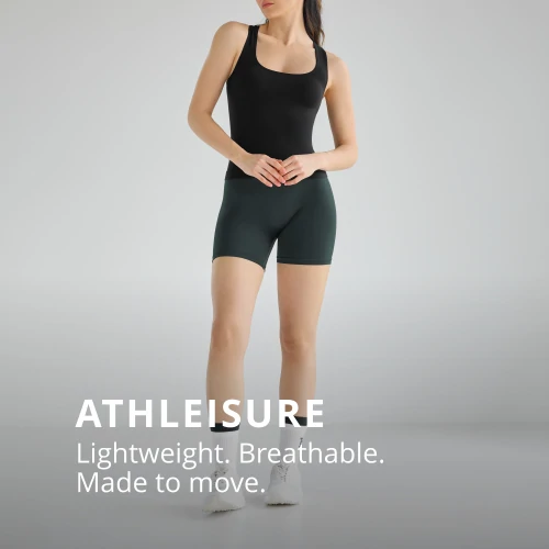 Athleisure RacerBack Tank Top - Black (5)