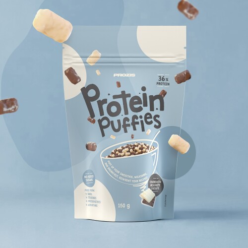 Protein Puffies - Chocolate Duo - Cobertura de Chocolate Branco e de ...