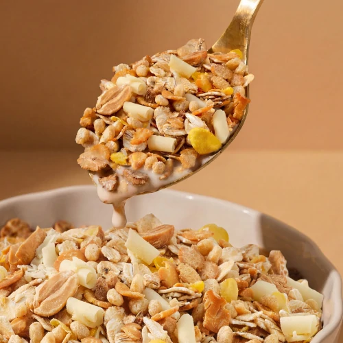 Protein-Müsli 400 g Erdnüsse und weiße Schokolade (2)