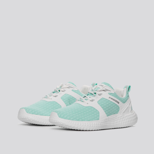 mint and white sneakers
