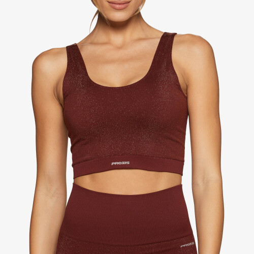 X-Skin Sparkle Sports Bra - Brown