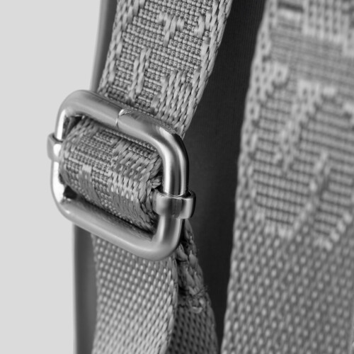 black bolsa with silver