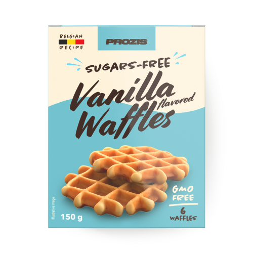 Waffles sem Açúcares (6 un) - Sabor a Baunilha