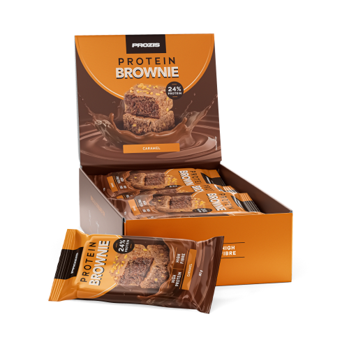 Brownie Protéiné (8 pièces) - Caramel