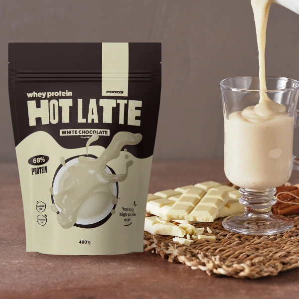 Hot Latte with Whey Protein 400g - White Chocolate