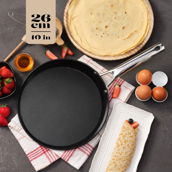 Chef's Pan - Poêle à Crêpes et Pancakes Antiadhésive 26 cm
