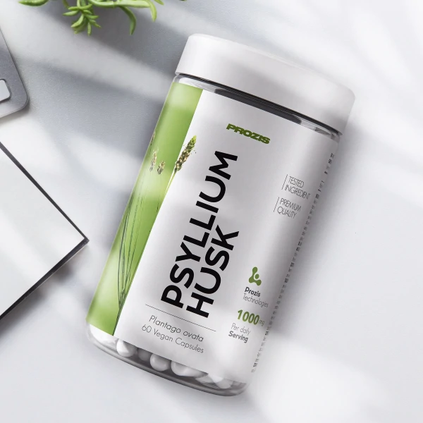 Tégument de Psyllium 1000 mg 60 gélules végétariennes