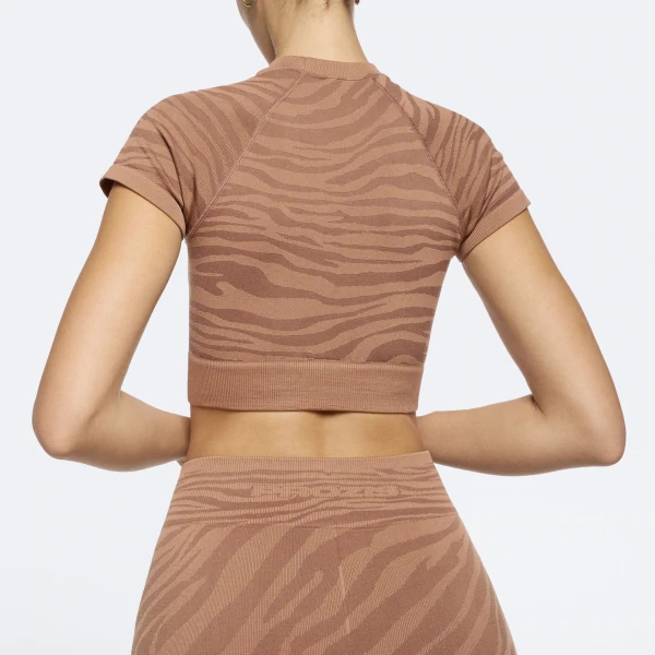 Workout Zebra Crop T-Shirt