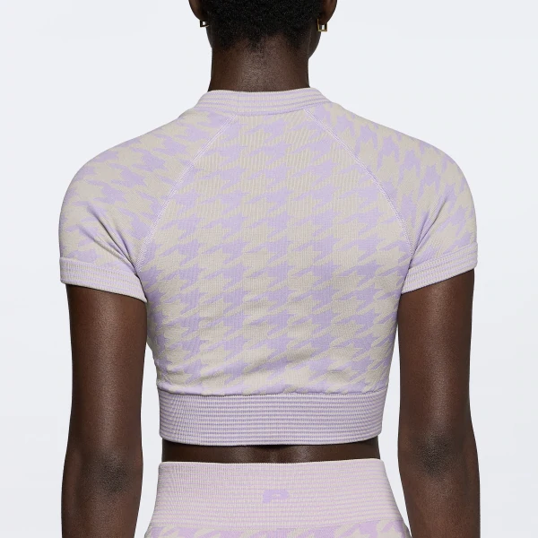 Crop T-Shirt Houndstooth Harmony