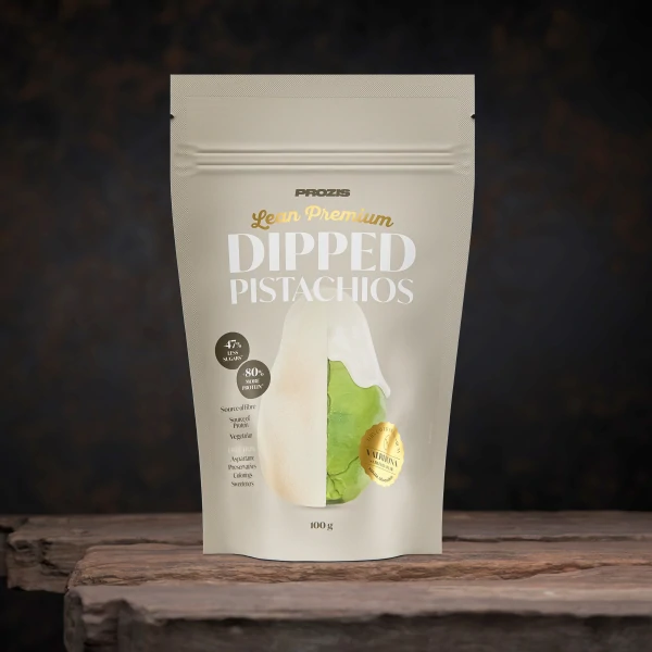 Lean Premium Dipped Pistachios - White Chocolate 100 g