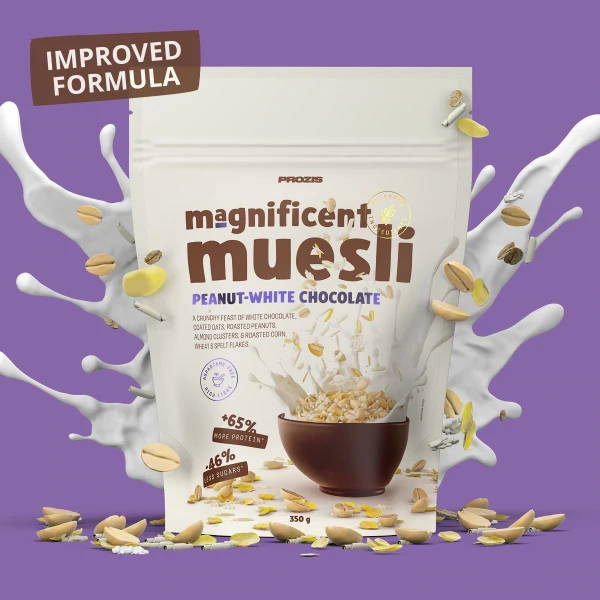 Magnificent Muesli - Arachidi e Cioccolato Bianco 350 g