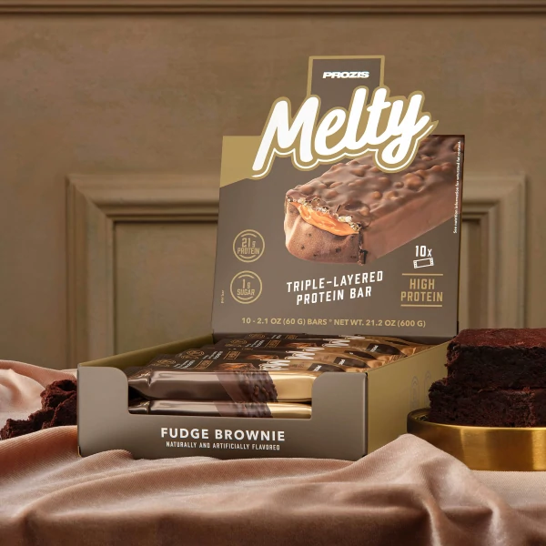 Melty - Low Sugar Protein Bar 10 ct Fudge Brownie