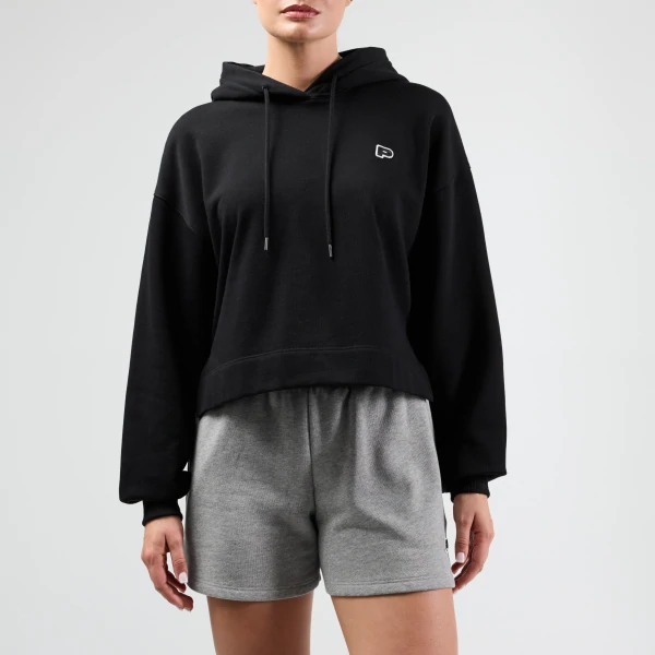 Athleisure P Kurz geschnittener Kapuzenpullover