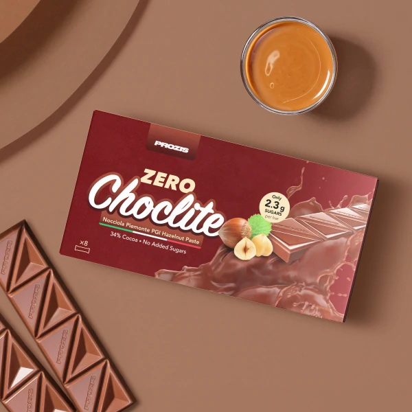 Zero Choclite - Milk Chocolate & Hazelnut Paste - 8 bars