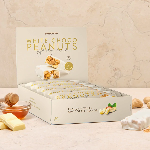 White Choco Peanuts - Barre aux Cacahouètes et Chocolat Blanc x 10
