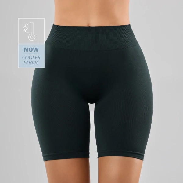 Short Cycliste Taille Mi-Haute Athleisure - Vert Foncé