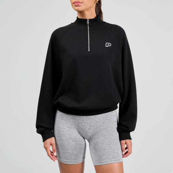 Athleisure P Sweatshirt mit Halbreißverschluss