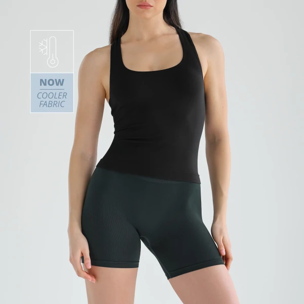 Athleisure RacerBack Tank Top - Black