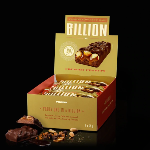 Billion - Barra Proteica de Amendoim x 9