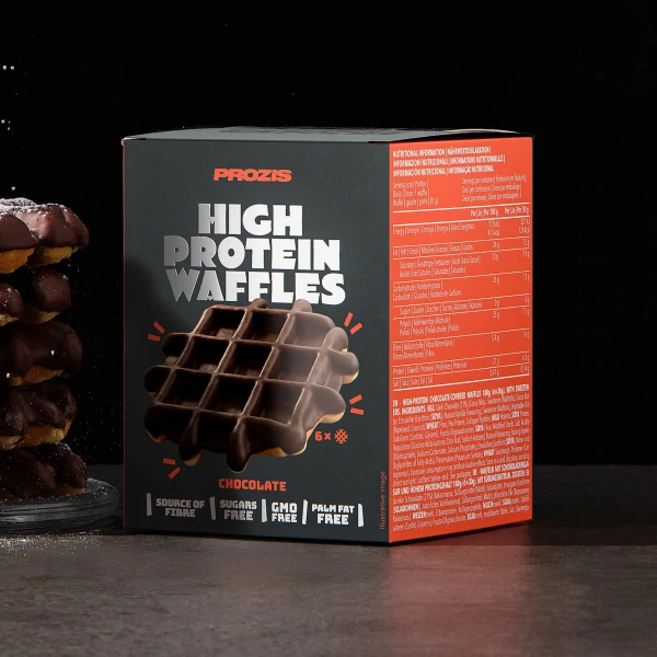 Protein-Waffeln (6 Stück) - Schokolade