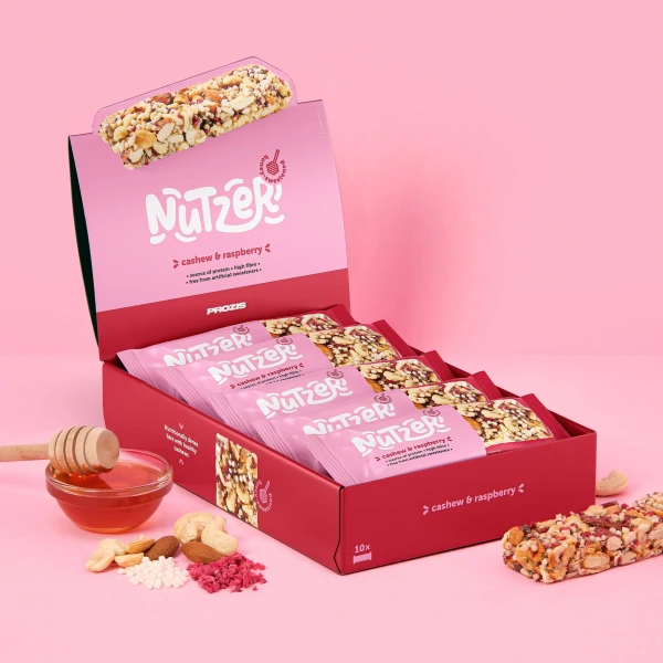 Nutzer Bar - Noix de Cajou et Framboise x 10