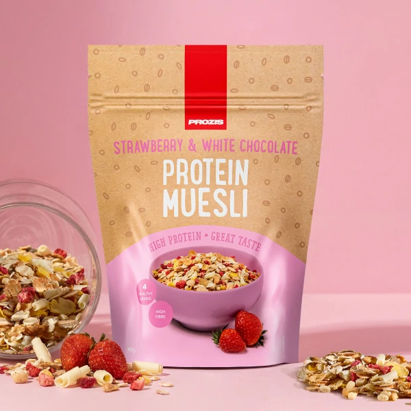 Protein-Müsli 400 g Erdbeere und weiße Schokolade