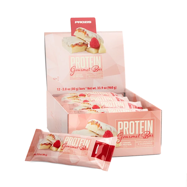 Protein Gourmet Bar 12 ct White Chocolate & Raspberries