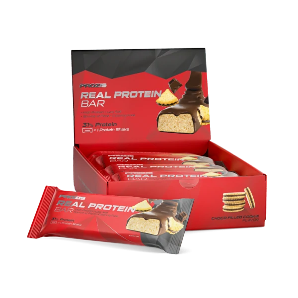 Real Protein Bar - Biscuit Fourré au Chocolat x 8