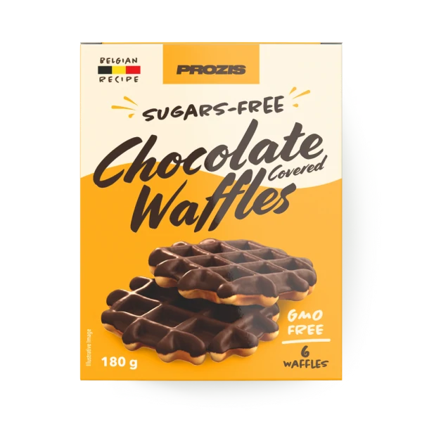 Sugars-Free Waffles (6 units) - Chocolate Covered