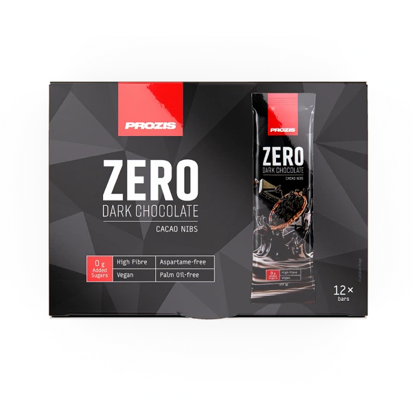 Zero Dark Chocolate - Cacao Nibs - 12 bars