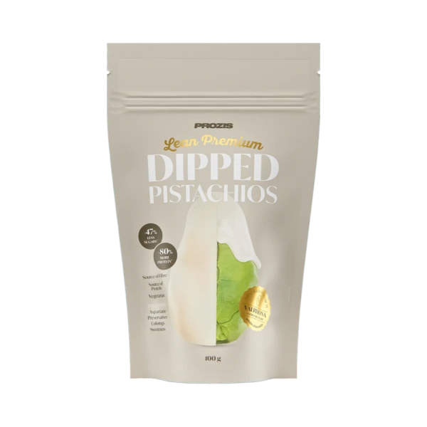 Lean Premium Dipped Pistachios - White Chocolate 100 g