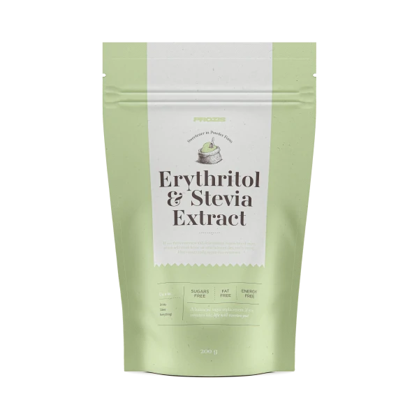 Erythritol and Stevia Sweetener - Powdered Formula - 200 g