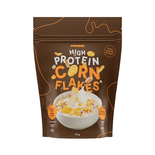 Proteinreiche Cornflakes - Schokolade und Erdnuss 175 g