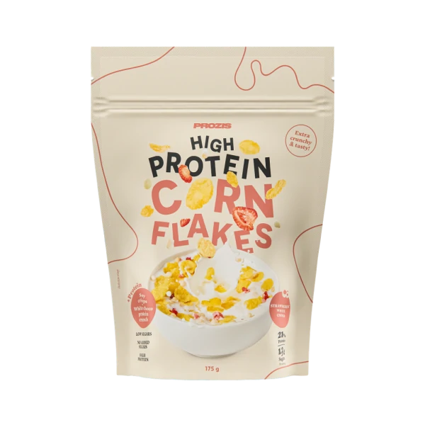 Proteinreiche Cornflakes - Erdbeere und weiße Schokolade 175 g