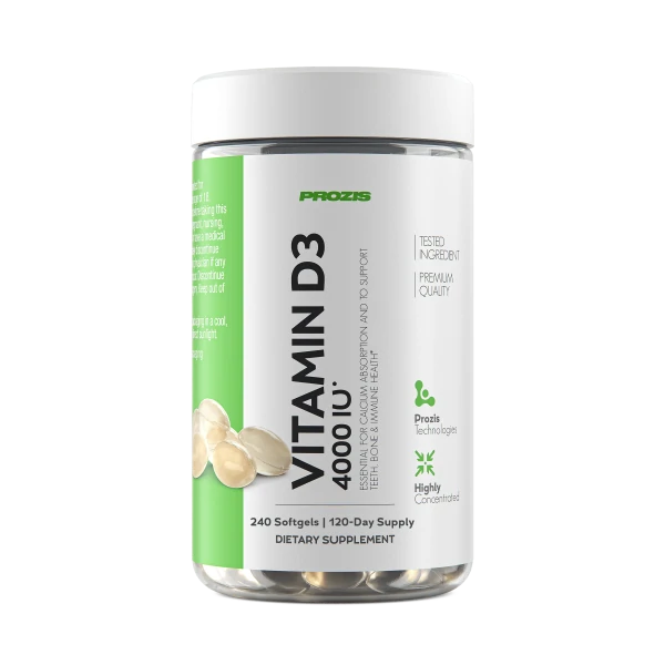Vitamin D3 4000 IU 240 softgel capsules