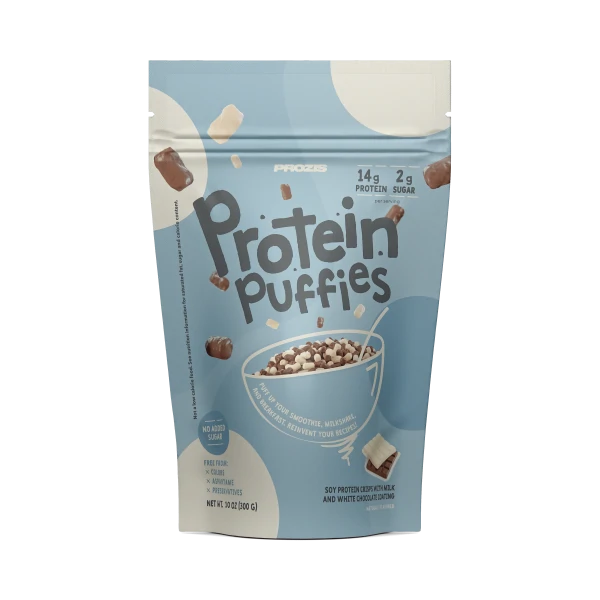Protein Puffies - Chocolate Duo - White & Milk Chocolate Coating 10 oz
