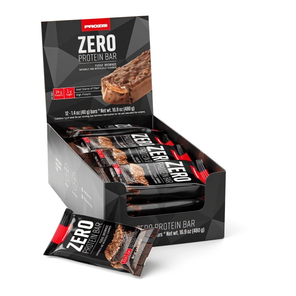 Zero Protein Bar - Low Sugars 12 ct Fudge Brownie