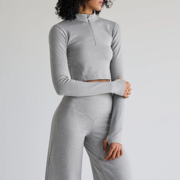 Elite Langarm-Crop Top