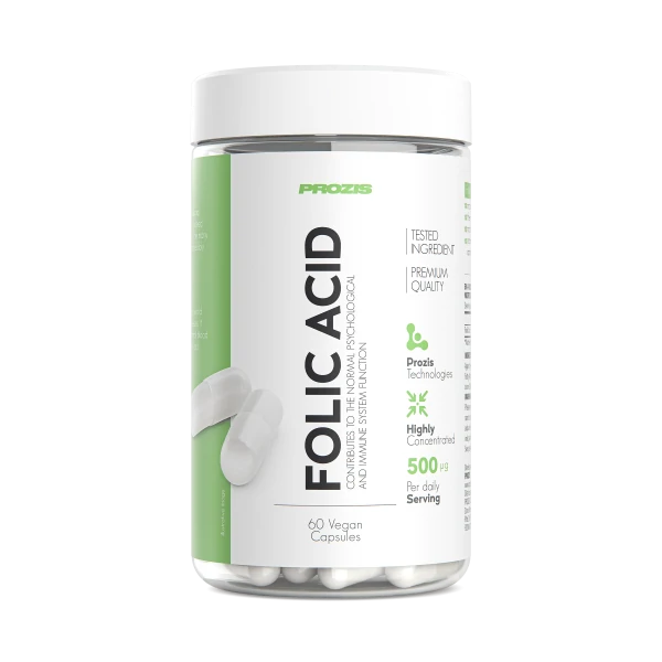 Acide Folique - Vitamine B9 500 mcg 60 gélules vég.