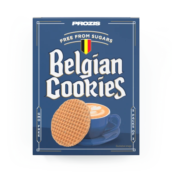 Μπισκότα Βελγίου Χωρίς Ζάχαρη (5 πακέτα των 3)