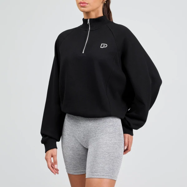 Athleisure P Sweatshirt mit Halbreißverschluss