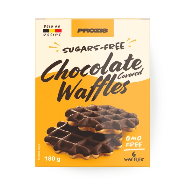 Gaufres Sans Sucres (6 pièces) - Nappées de Chocolat