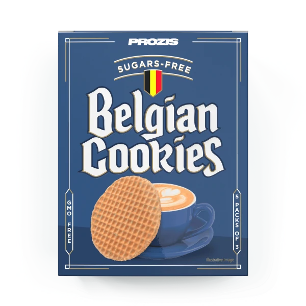 Zuckerfreie belgische Kekse (5 Packungen mit je 3 Stück)