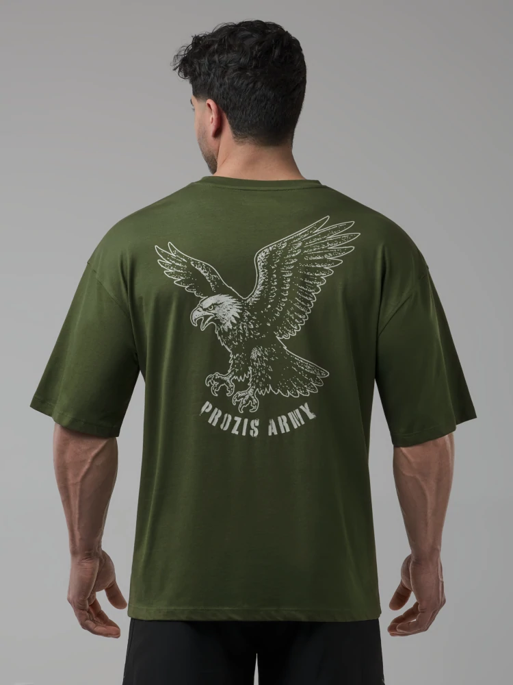 Army Eagle Unit Φαρδύ T-Shirt  (7)