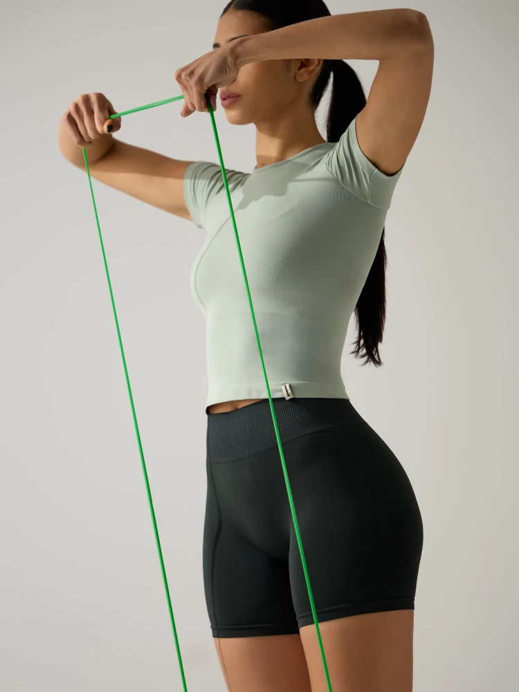 Athleisure Mid-Waist Shorts - Deep Green (6)
