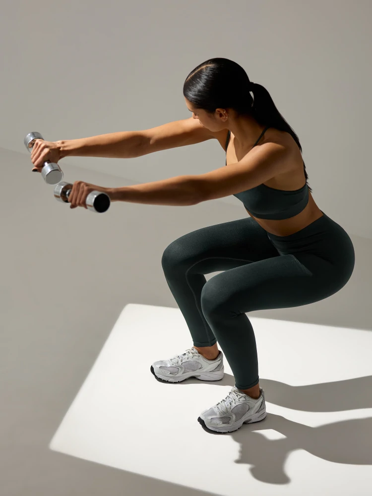 Athleisure Mid-Waist Leggings - Deep Green (9)