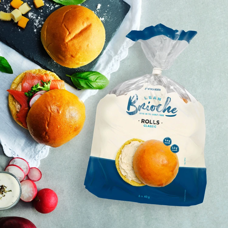 6 x Lean Brioche Roll - Κλασικό 40 γρ