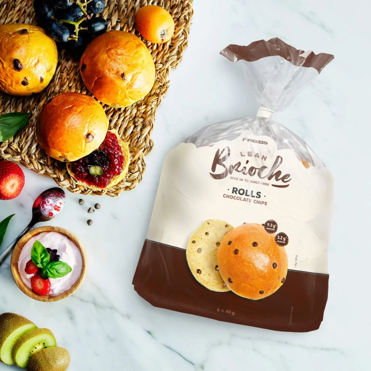6 x Lean Brioche Roll - Pepitas de Chocolate 40 g