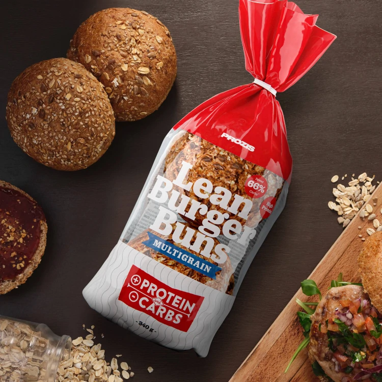 Lean Burger Buns - Pan de hamburguesa multicereales 340 g